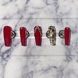 Red Gem press on nails